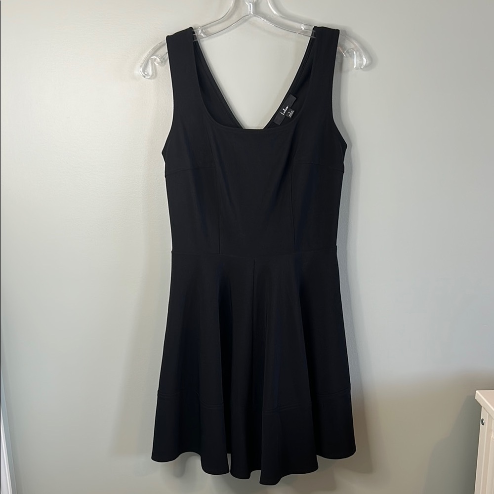 Lulus Black Sleeveless Dress, Size Large
